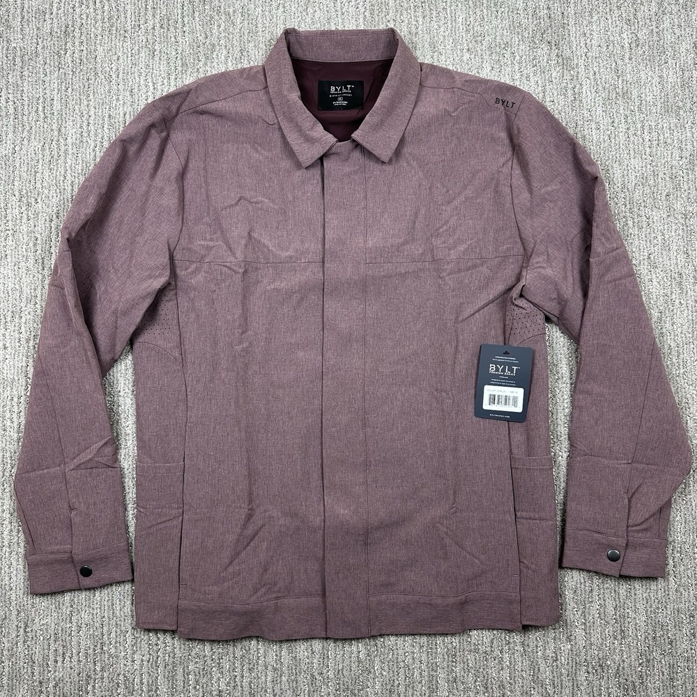 NEW BYLT District Jacket Men's XL Heather Maroon Red Performance Premium Basics‎